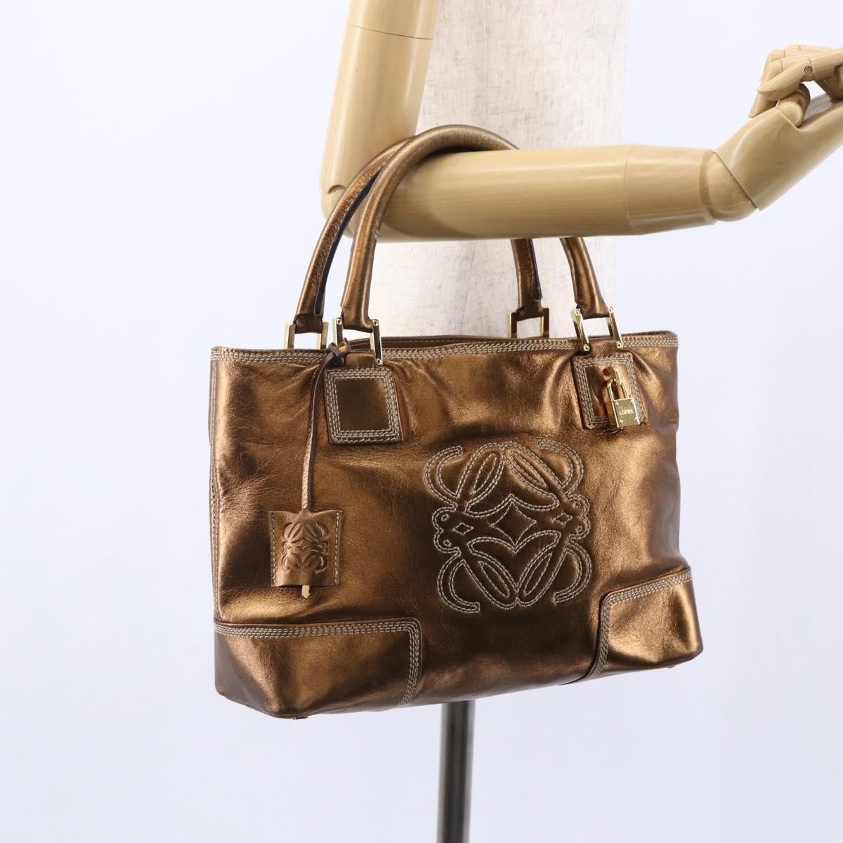 Loewe Loewe Vintage Anagram Tote Leather Size ONE SIZE - 16 Thumbnail