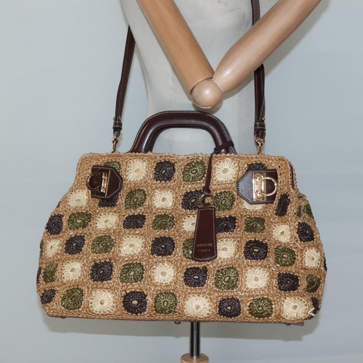 Salvatore Ferragamo Salvatore Ferragamo Soft W Tote RAFFIA Size ONE SIZE - 15 Thumbnail