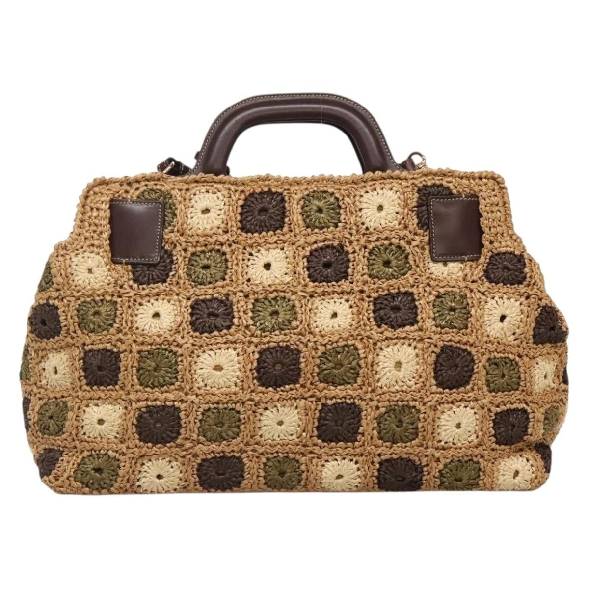 Salvatore Ferragamo Salvatore Ferragamo Soft W Tote RAFFIA Size ONE SIZE - 2 Thumbnail