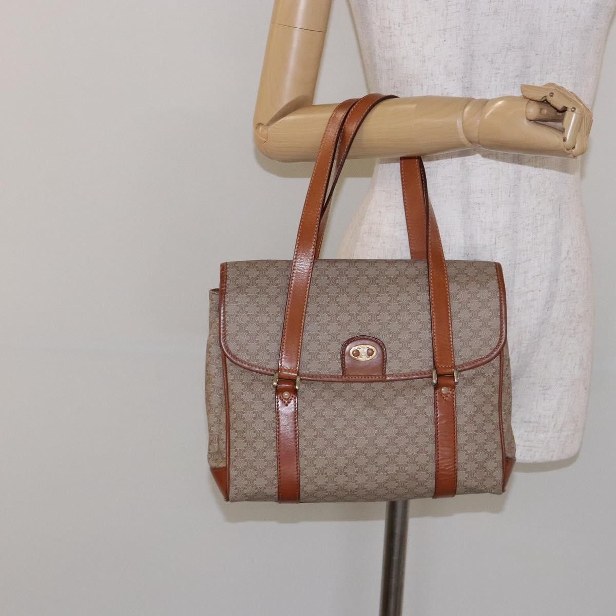 Celine Celine Vintage Macadam Shoulder Bag Canvas and Leather Size ONE SIZE - 13 Thumbnail