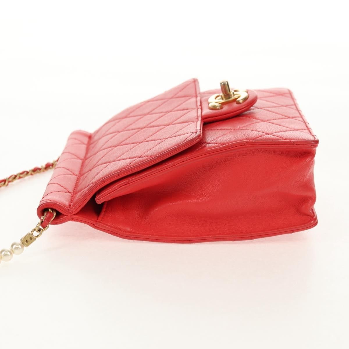 Chanel Chanel Pearl Chain Flap Bag Quilted Lambskin Size ONE SIZE - 3 Thumbnail