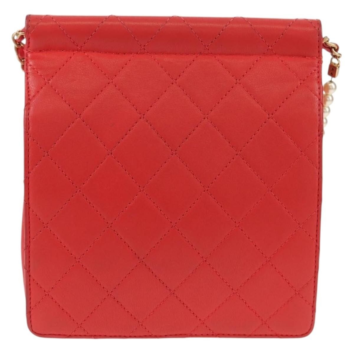 Chanel Chanel Pearl Chain Flap Bag Quilted Lambskin Size ONE SIZE - 2 Thumbnail