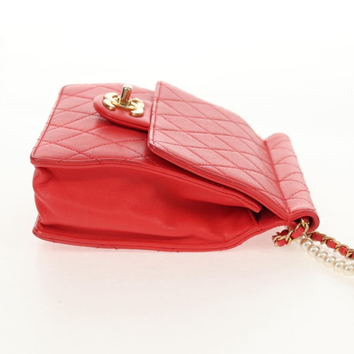 Chanel Chanel Pearl Chain Flap Bag Quilted Lambskin Size ONE SIZE - 4 Thumbnail
