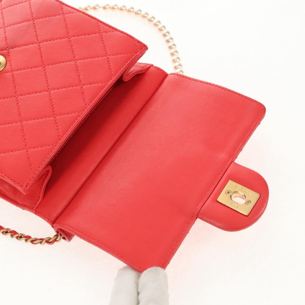 Chanel Chanel Pearl Chain Flap Bag Quilted Lambskin Size ONE SIZE - 19 Thumbnail