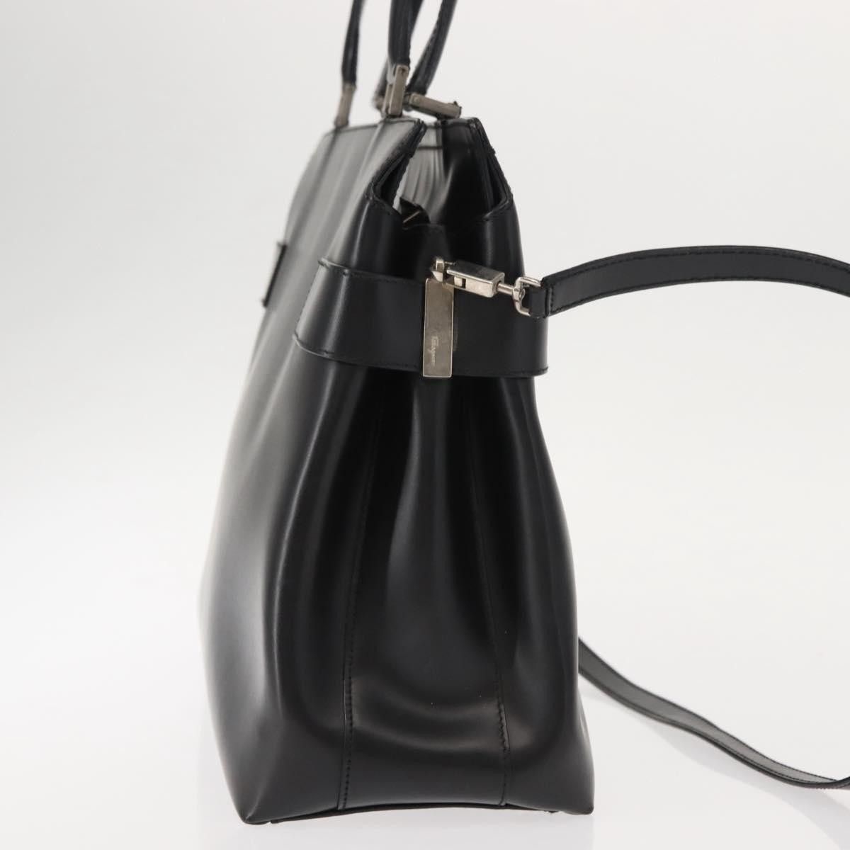 Salvatore Ferragamo Salvatore Ferragamo Double Gancini Side Buckle Tote Leather Size ONE SIZE - 4 Thumbnail