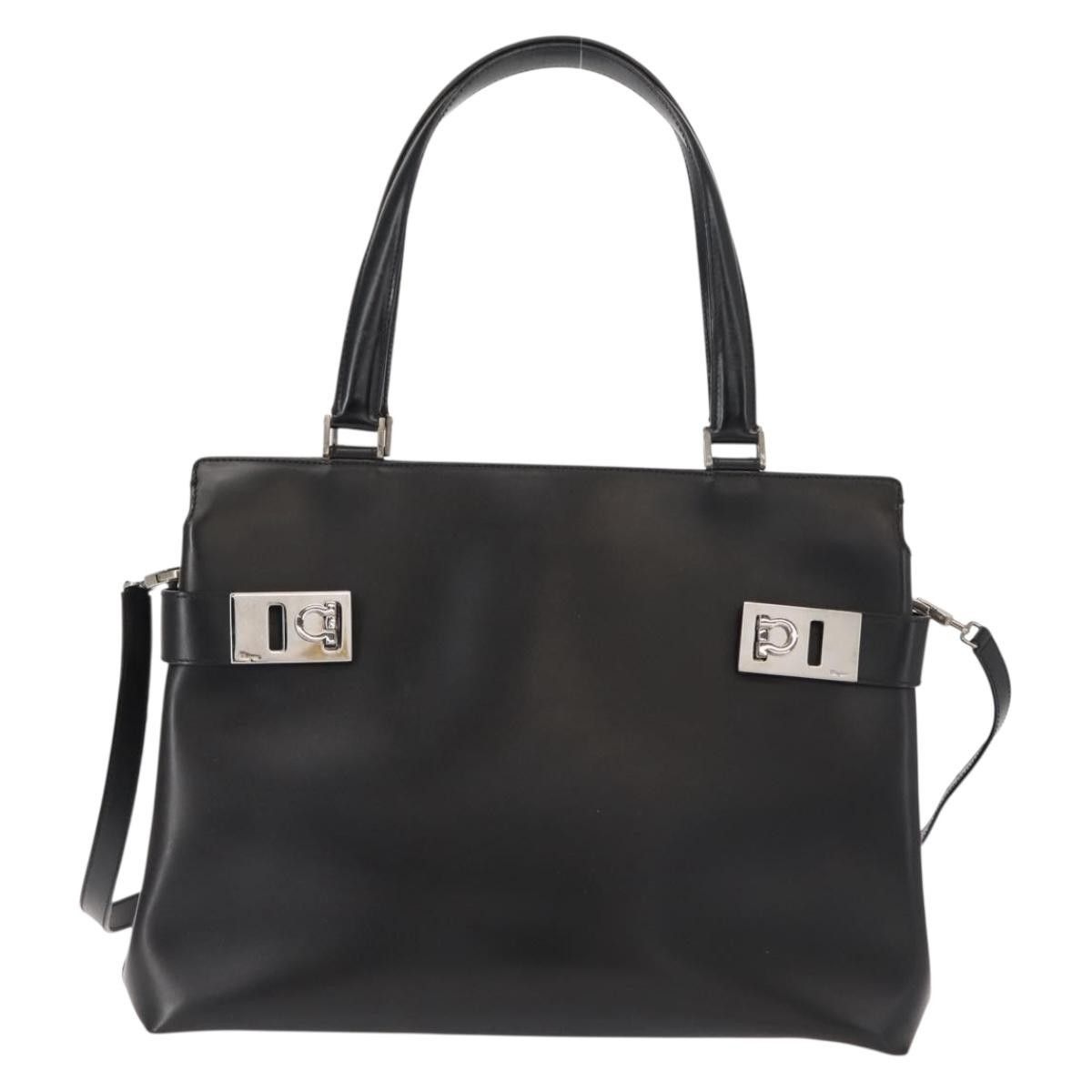Salvatore Ferragamo Salvatore Ferragamo Double Gancini Side Buckle Tote Leather Size ONE SIZE - 19 Thumbnail