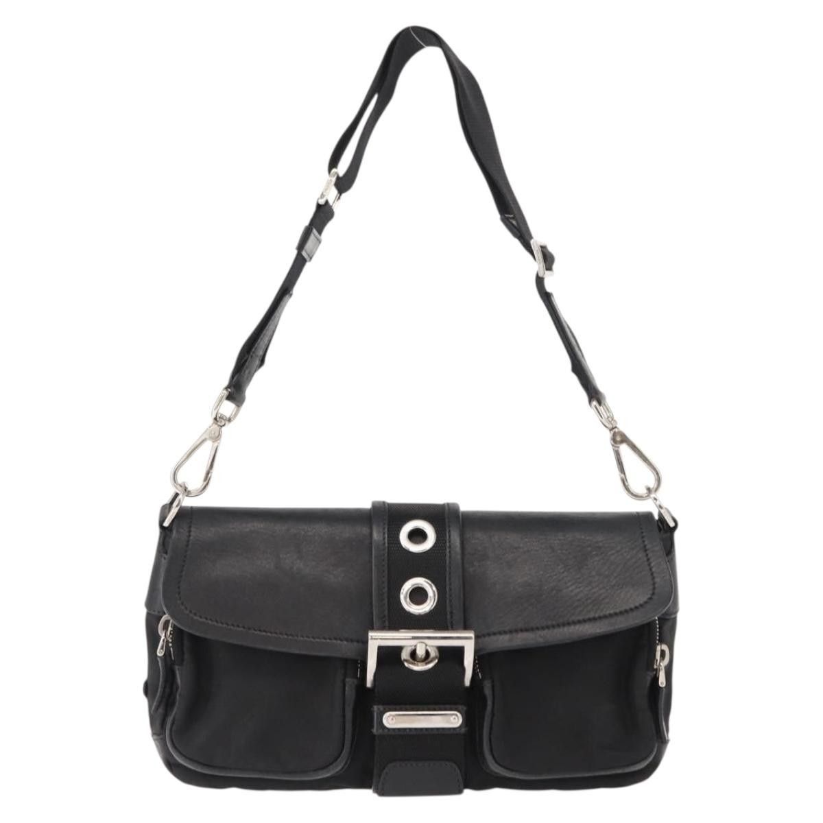 Prada Prada Double Pocket Buckle Flap Bag Tessuto with Leather Size ONE SIZE - 24 Thumbnail