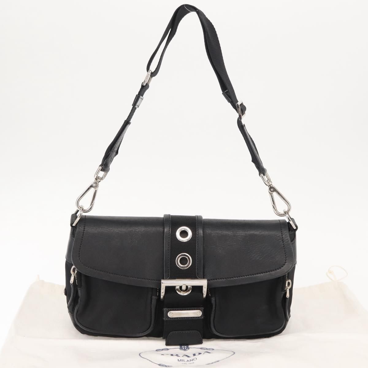 Prada Prada Double Pocket Buckle Flap Bag Tessuto with Leather Size ONE SIZE - 16 Thumbnail