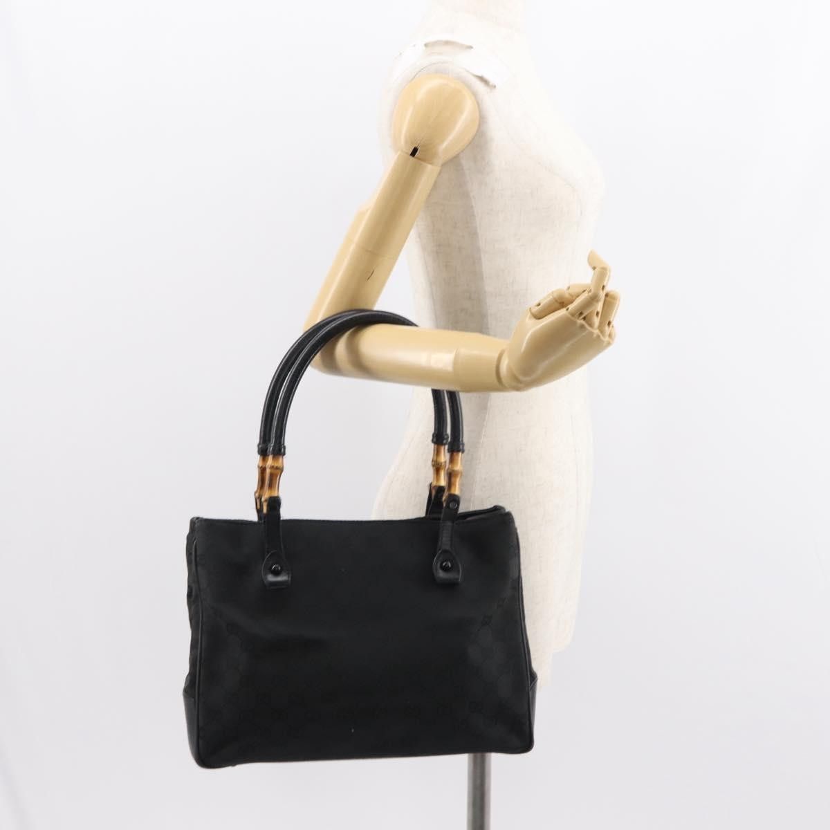 Gucci Gucci Vintage Bamboo Handle Bag Canvas Size ONE SIZE - 13 Thumbnail