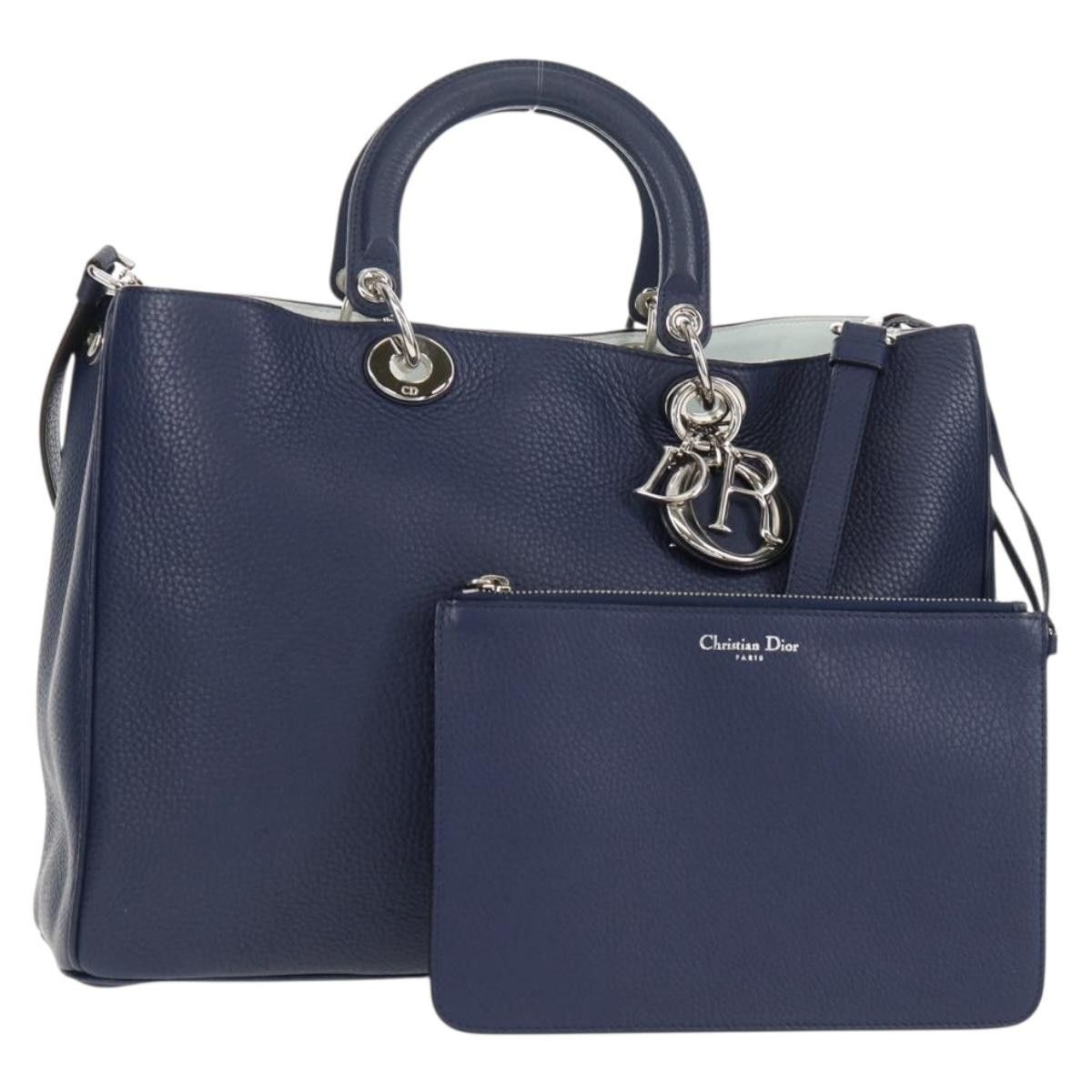 Dior Christian Dior Diorissimo Tote Pebbled Leather Size ONE SIZE - 20 Thumbnail
