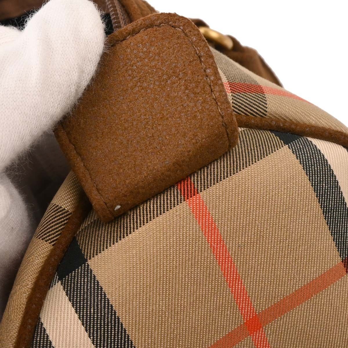 Burberry Burberry Nova Check Bowling Bag Canvas Size ONE SIZE - 5 Thumbnail