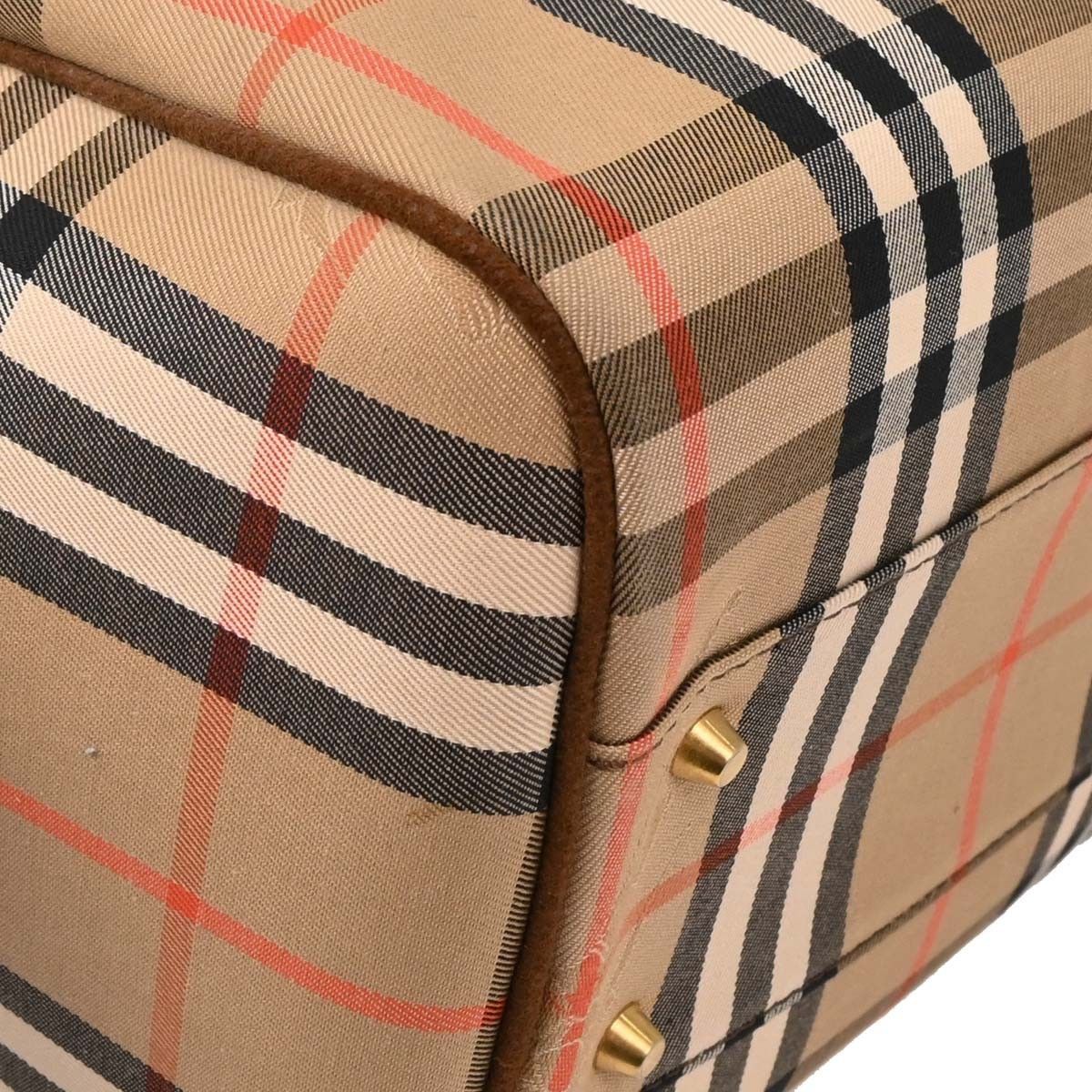 Burberry Burberry Nova Check Bowling Bag Canvas Size ONE SIZE - 6 Thumbnail