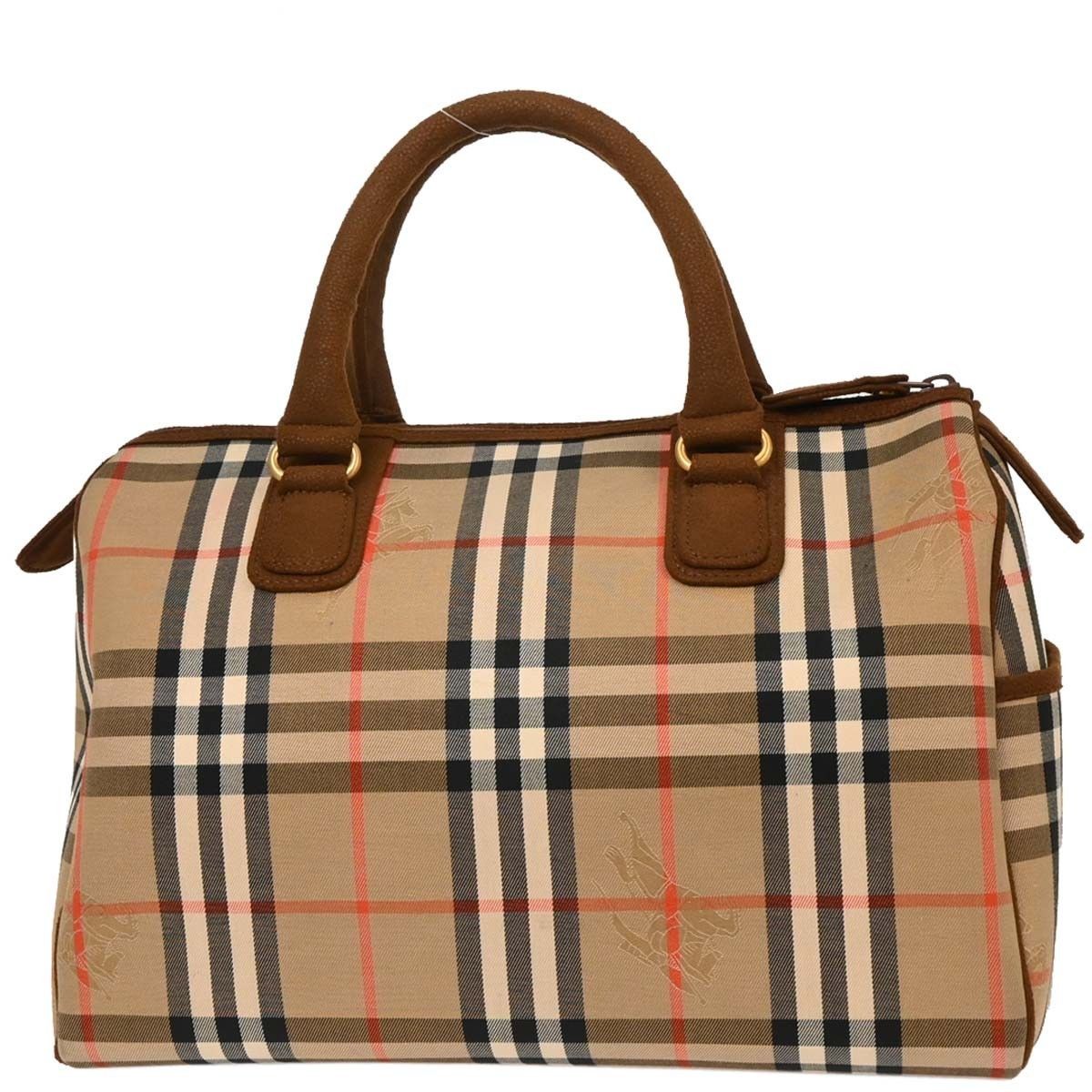 Burberry Burberry Nova Check Bowling Bag Canvas Size ONE SIZE - 2 Thumbnail