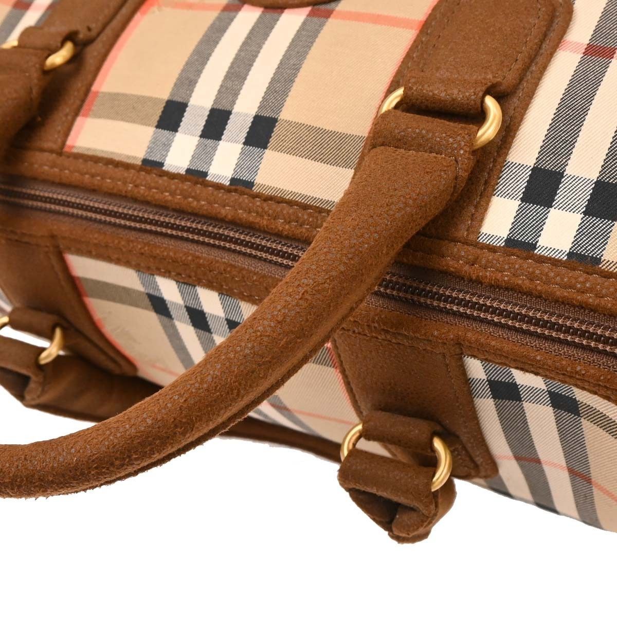 Burberry Burberry Nova Check Bowling Bag Canvas Size ONE SIZE - 8 Thumbnail