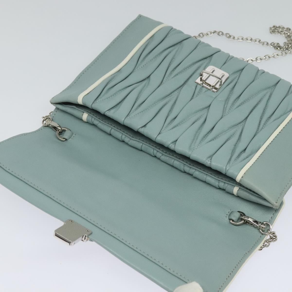 Miu Miu Miu Miu Madras Chain Clutch Matelasse Leather with Glitter Size ONE SIZE - 19 Thumbnail