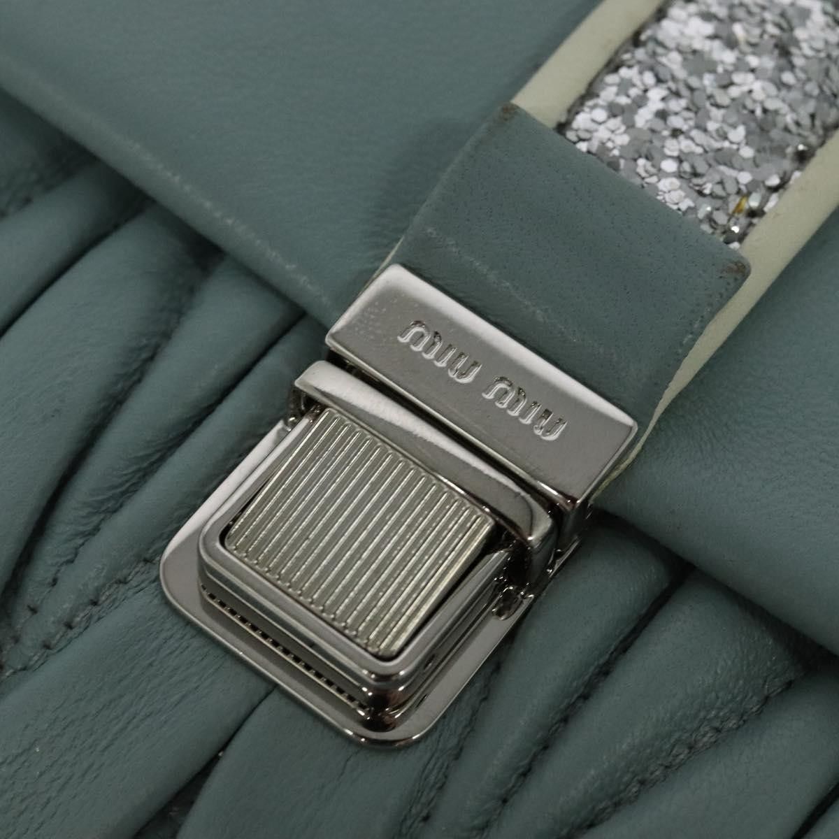 Miu Miu Miu Miu Madras Chain Clutch Matelasse Leather with Glitter Size ONE SIZE - 15 Thumbnail