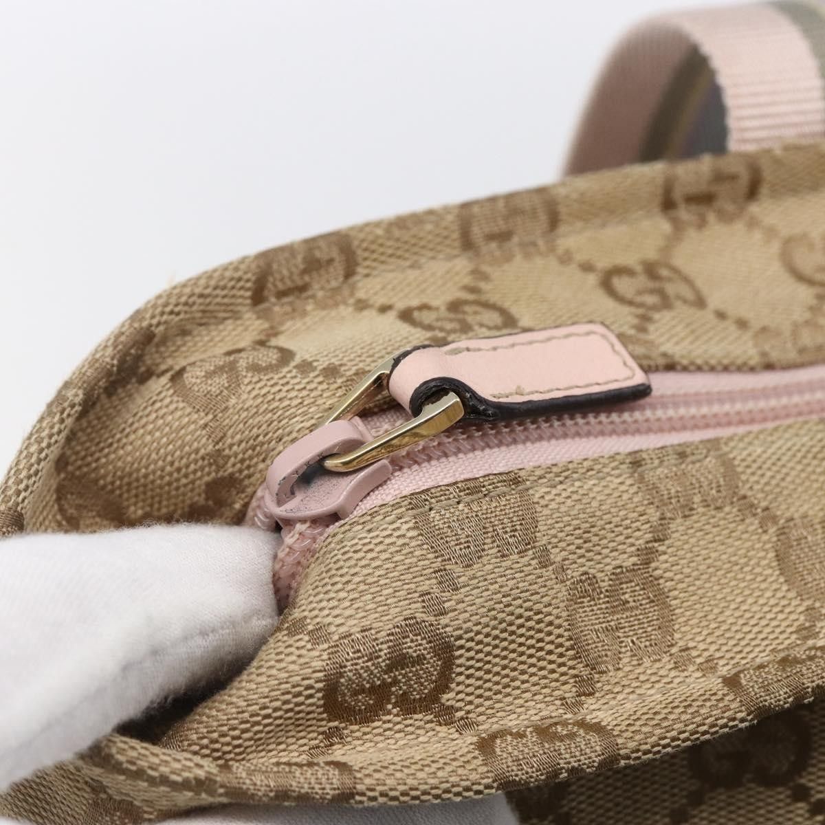 Gucci Gucci Diaper Web Strap Tote GG Canvas Size ONE SIZE - 14 Thumbnail