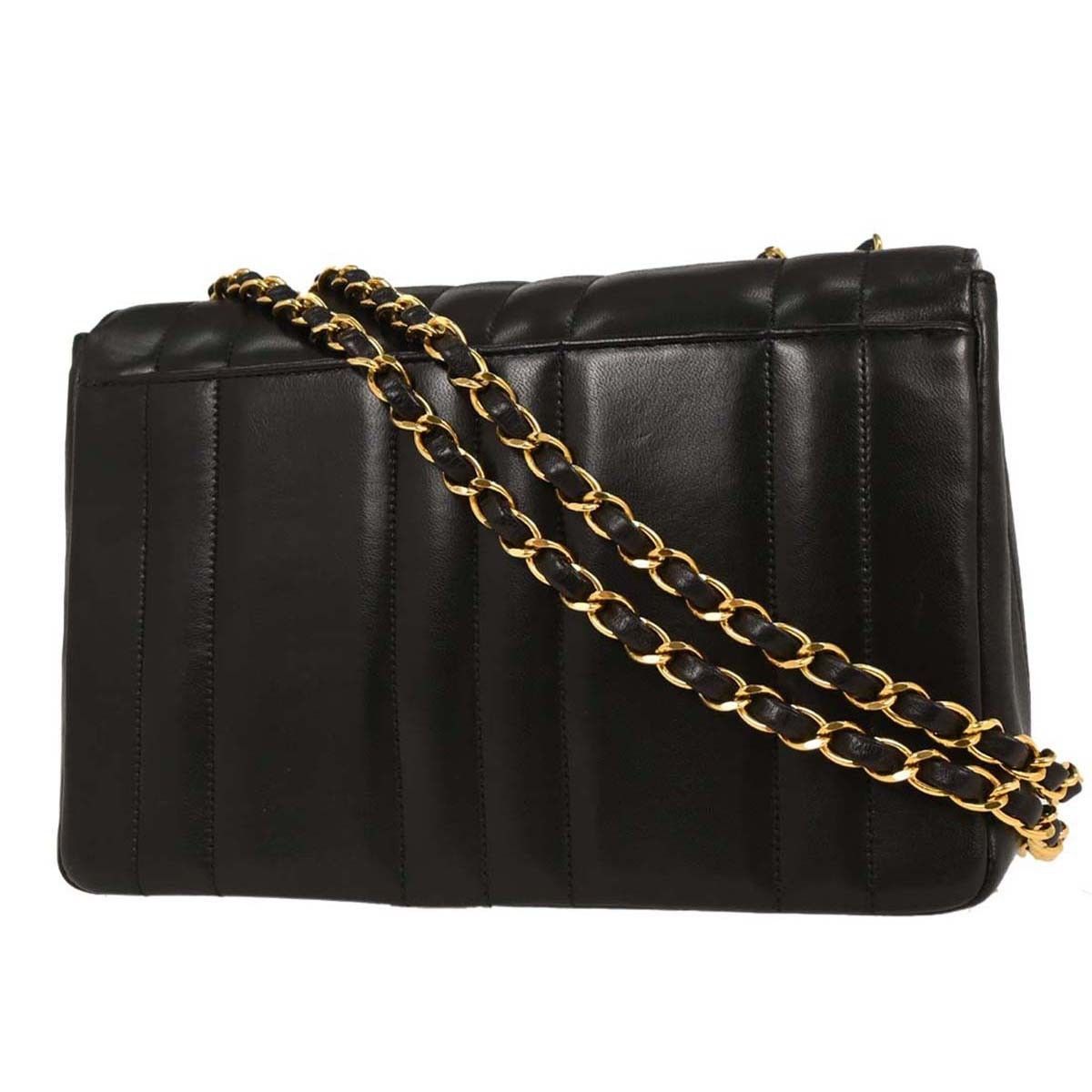 Chanel Chanel Vintage Vertical CC Flap Bag Leather Size ONE SIZE - 2 Thumbnail
