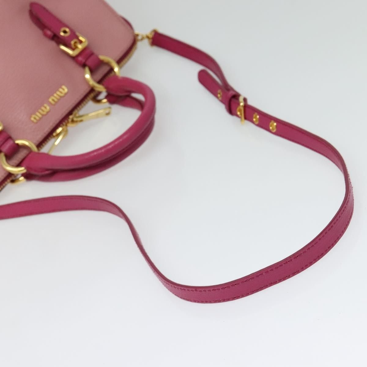 Miu Miu Miu Miu Madras Bowler Bag Leather Size ONE SIZE - 8 Thumbnail