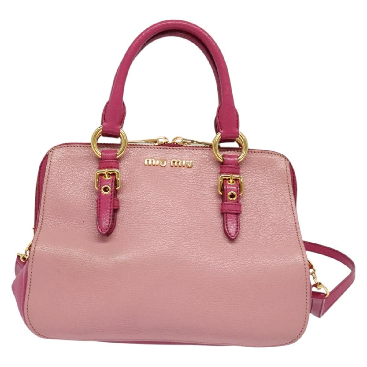 Miu Miu Miu Miu Madras Bowler Bag Leather Size ONE SIZE - 16 Thumbnail