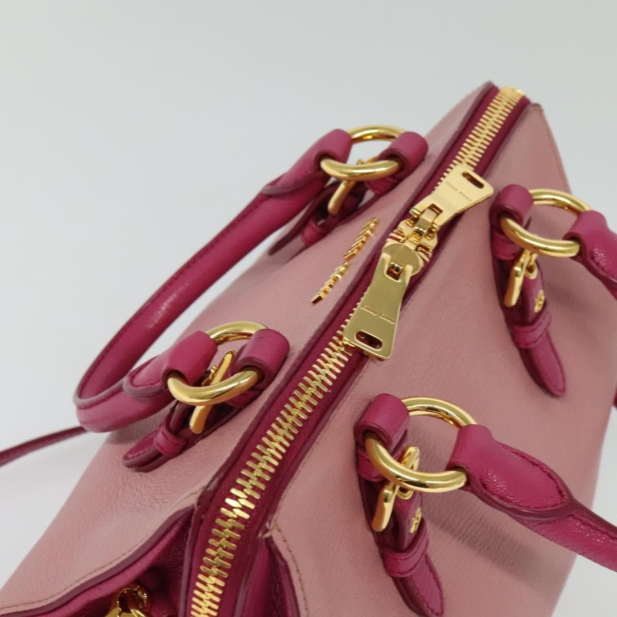 Miu Miu Miu Miu Madras Bowler Bag Leather Size ONE SIZE - 13 Thumbnail