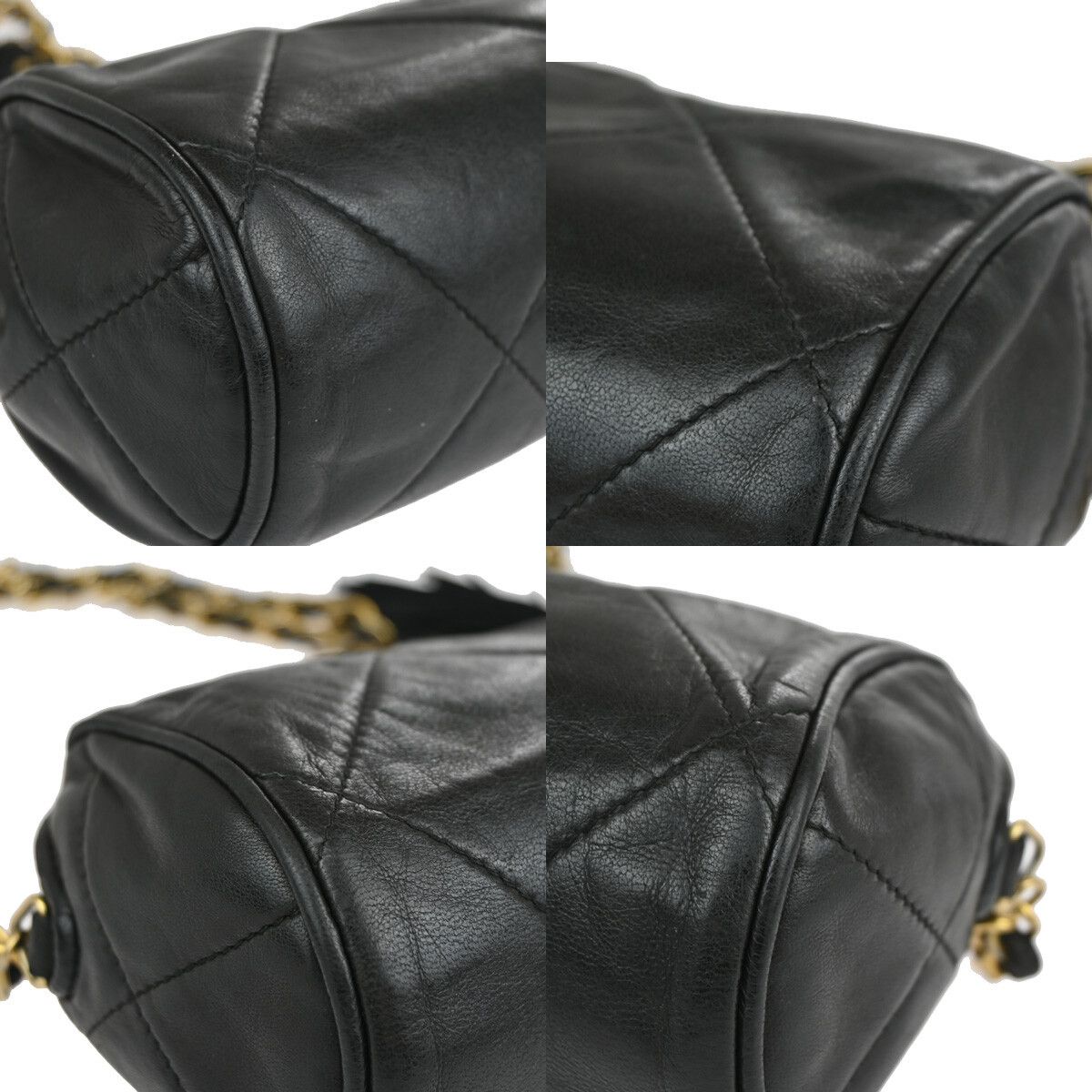 Chanel Chanel Vintage Diamond CC Barrel Bag Quilted Leather Size ONE SIZE - 8 Thumbnail