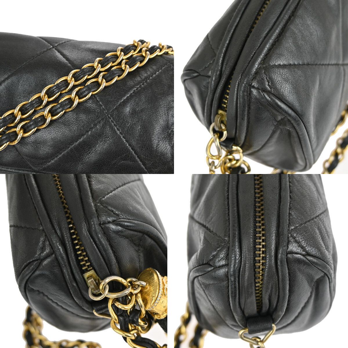 Chanel Chanel Vintage Diamond CC Barrel Bag Quilted Leather Size ONE SIZE - 10 Thumbnail