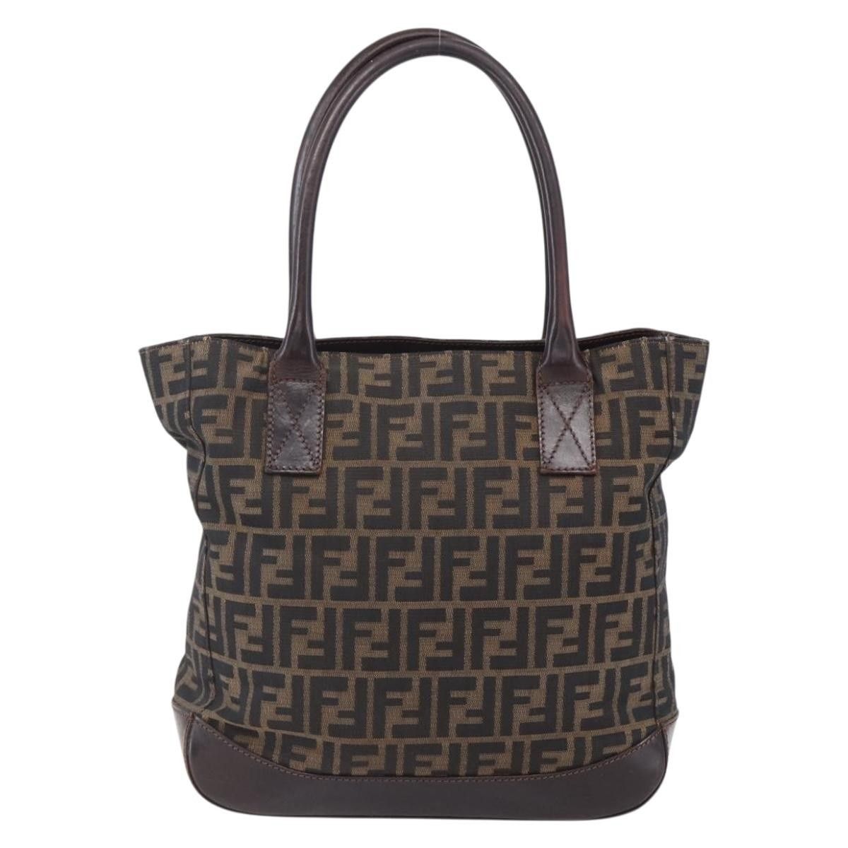 Fendi Fendi Vintage Open Tote Zucca Canvas with Leather Size ONE SIZE - 2 Thumbnail