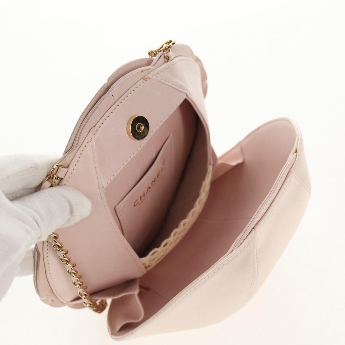 Chanel Chanel Camellia Round Clutch with Chain Satin Size ONE SIZE - 5 Thumbnail