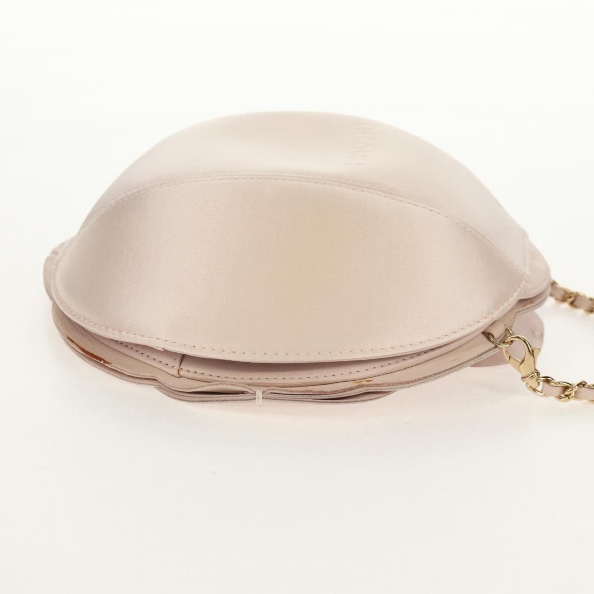 Chanel Chanel Camellia Round Clutch with Chain Satin Size ONE SIZE - 3 Thumbnail