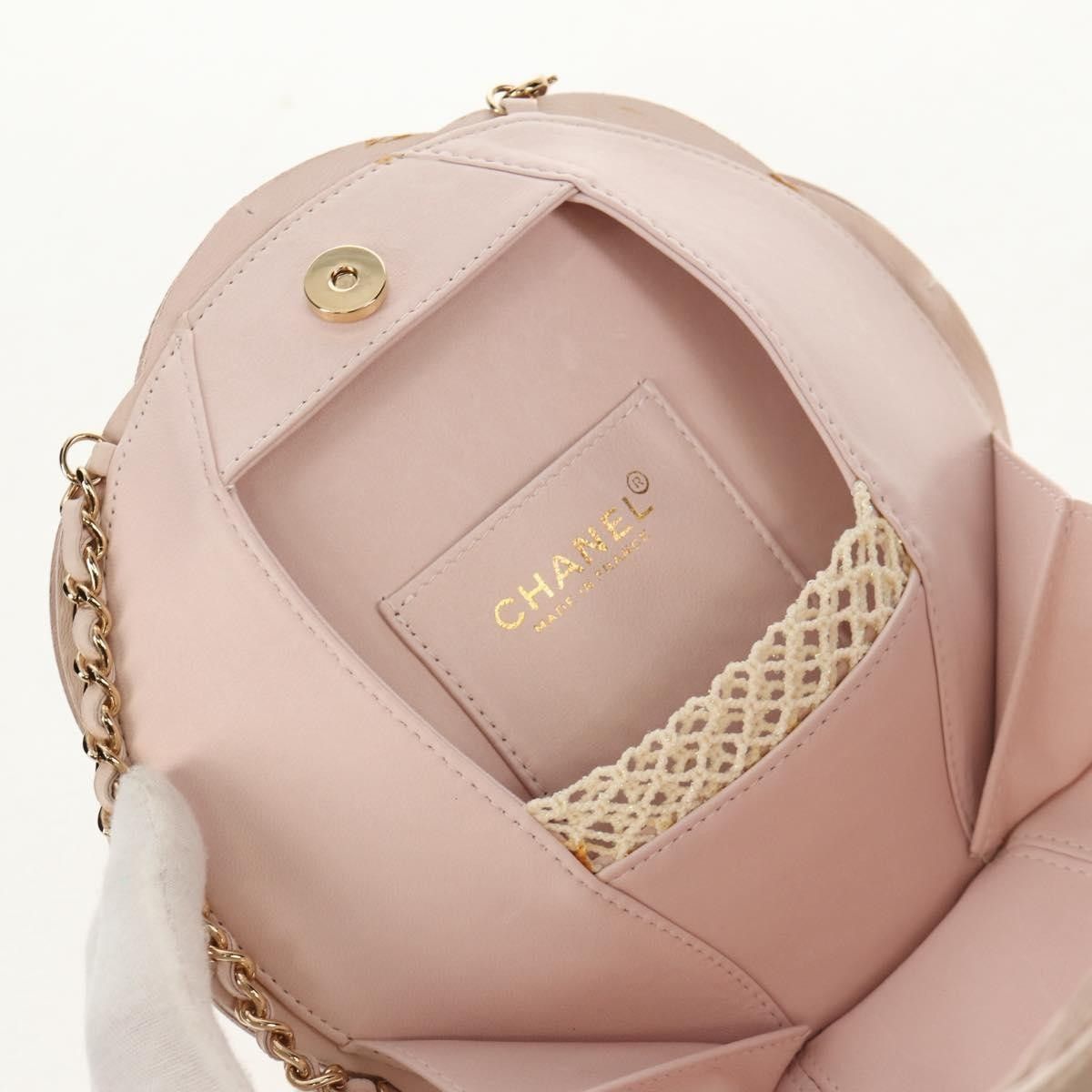 Chanel Chanel Camellia Round Clutch with Chain Satin Size ONE SIZE - 19 Thumbnail