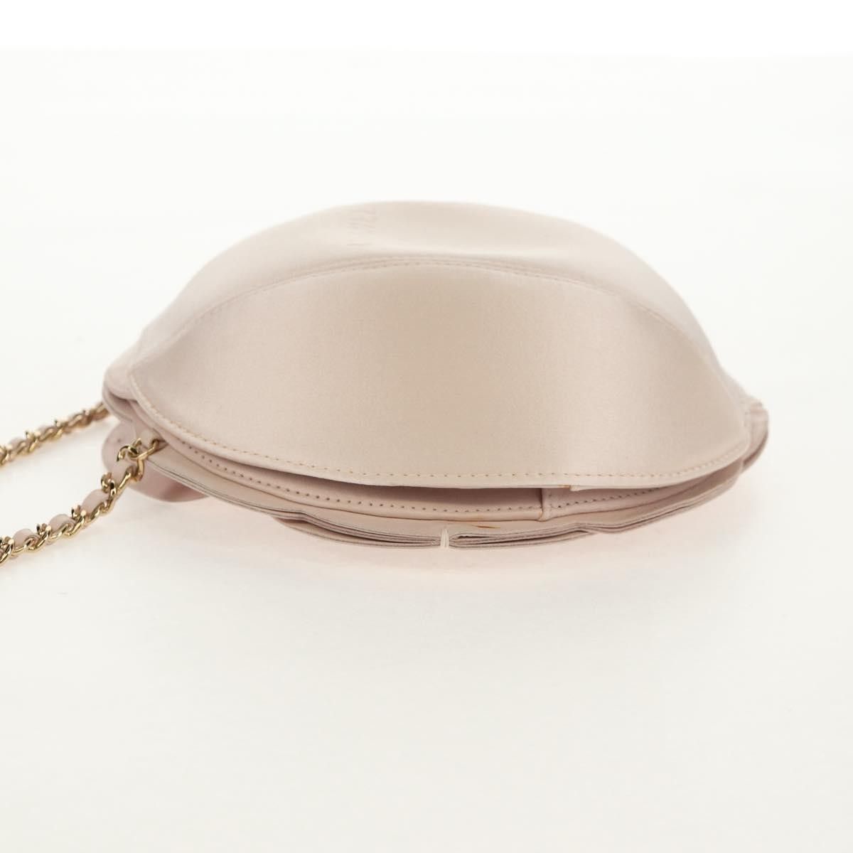 Chanel Chanel Camellia Round Clutch with Chain Satin Size ONE SIZE - 4 Thumbnail