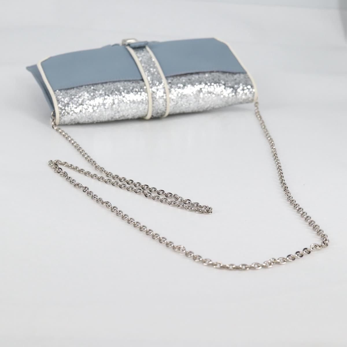 Miu Miu Miu Miu Madras Chain Clutch Matelasse Leather with Glitter Size ONE SIZE - 8 Thumbnail