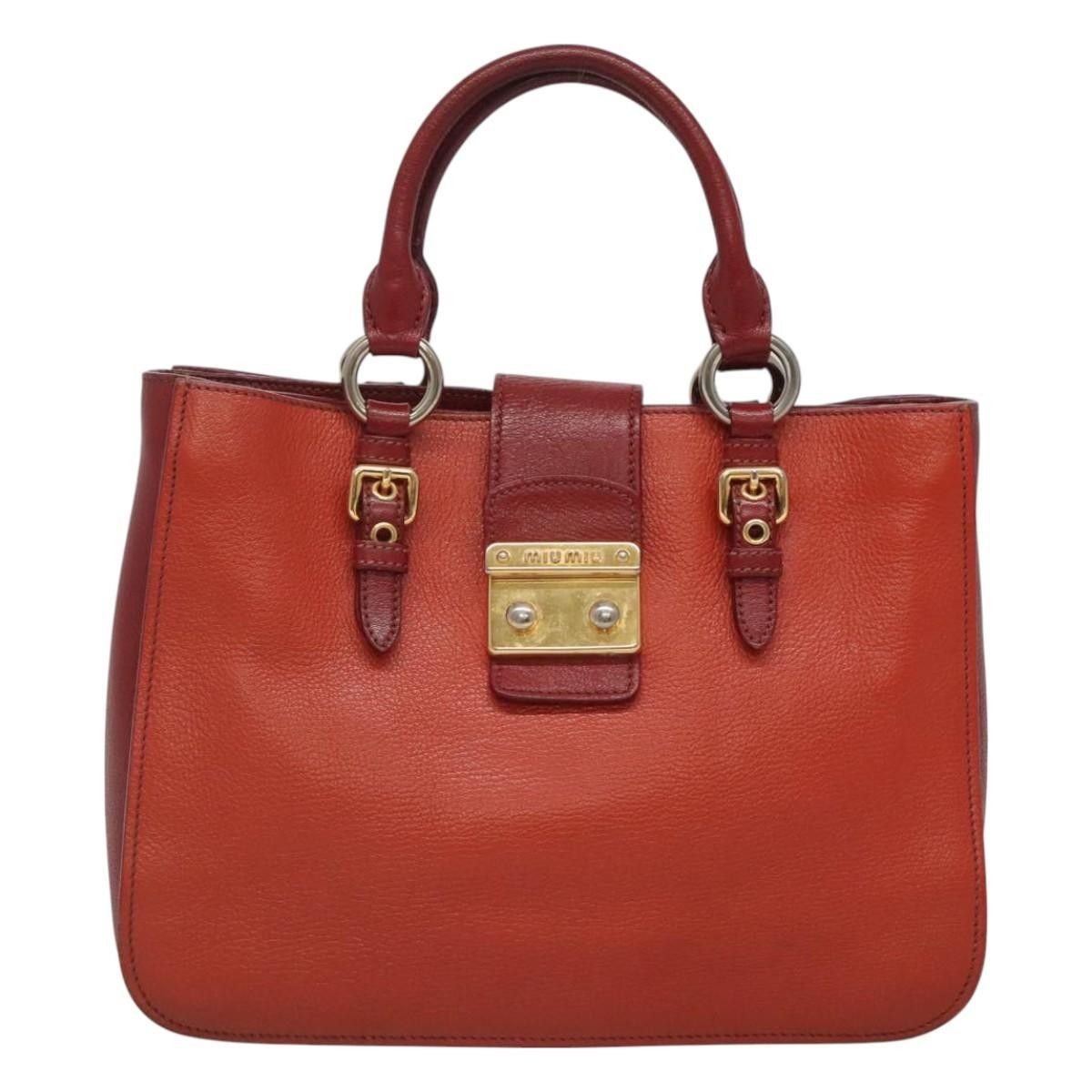 Miu Miu Miu Miu Madras Convertible Lock Tote Leather Size ONE SIZE - 19 Thumbnail