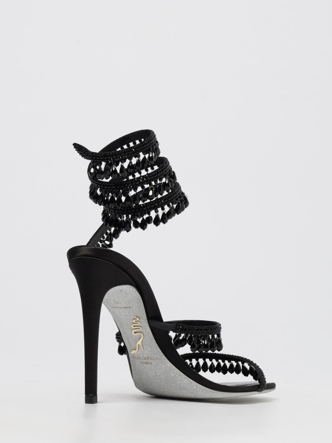 Rene Caovilla Rene Caovilla Heeled Sandal Woman Black Size US 8.5 / IT 38.5 - 3 Thumbnail