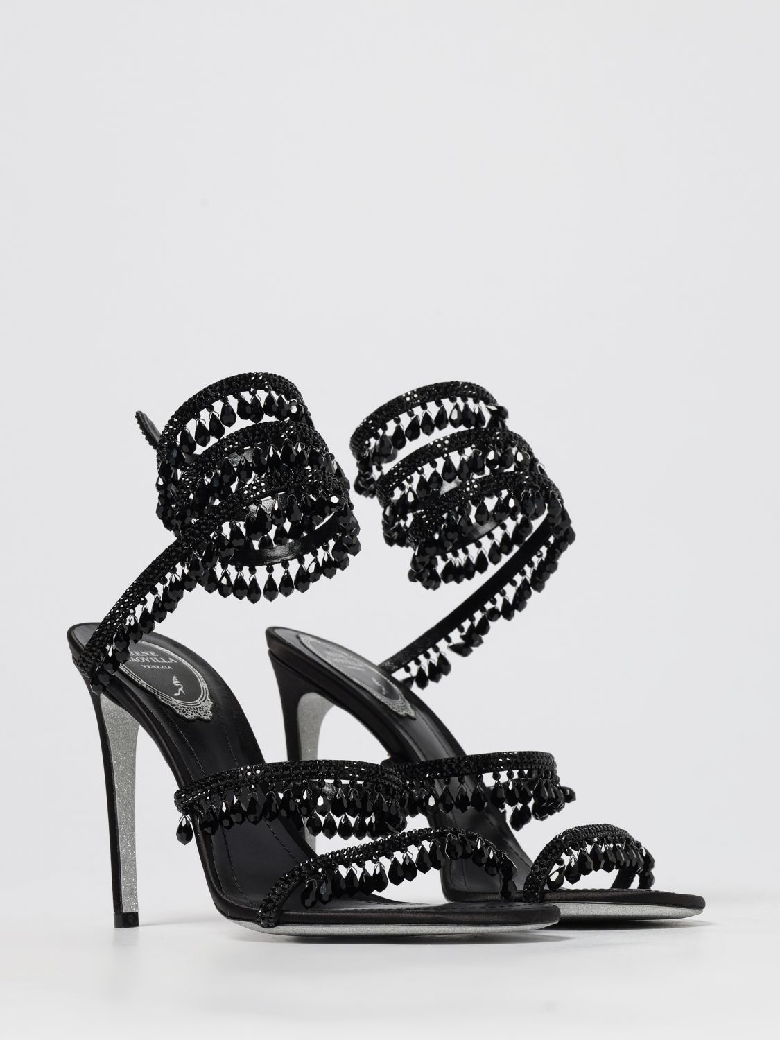 Rene Caovilla Rene Caovilla Heeled Sandal Woman Black Size US 8.5 / IT 38.5 - 2 Thumbnail