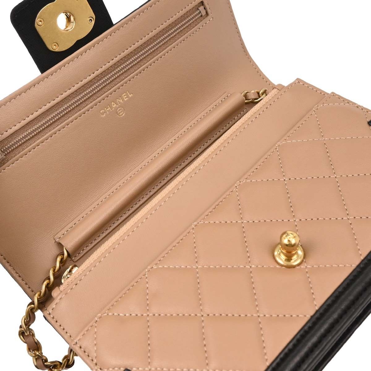 Chanel Chanel Elegant CC Flap Wallet on Chain Quilted Lambskin Size ONE SIZE - 3 Thumbnail
