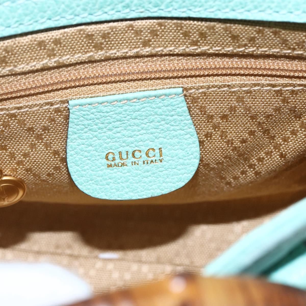Gucci Gucci Bamboo Zip Pouch Leather Size ONE SIZE - 4 Thumbnail