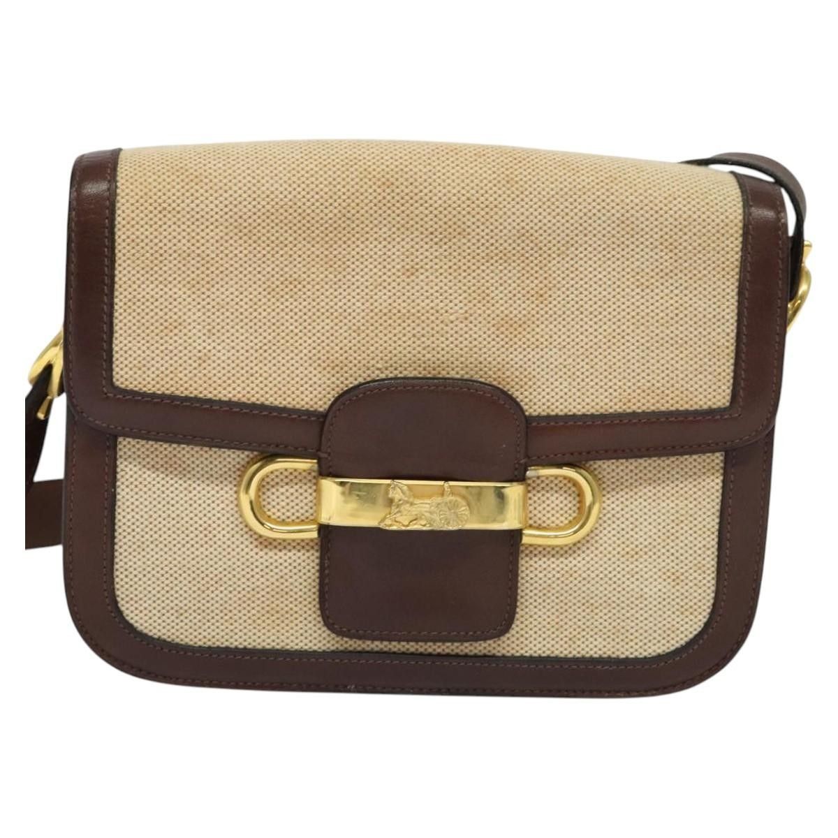 Celine Celine Horse Carriage Shoulder bag Canvas and Leather Size ONE SIZE - 18 Thumbnail