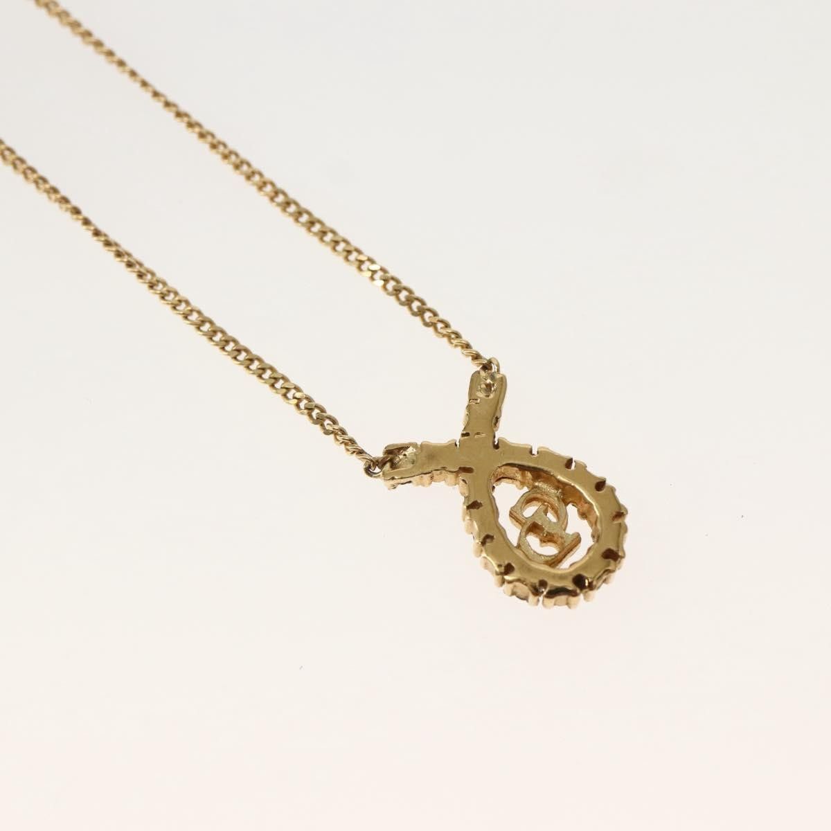 Dior Christian Dior CD Pendant Necklace Metal and Crystals Size ONE SIZE - 4 Thumbnail