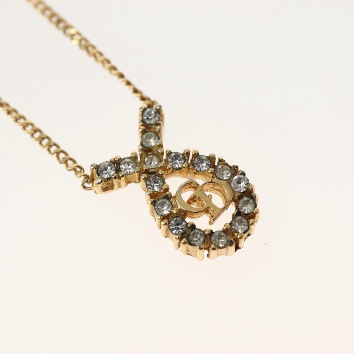 Dior Christian Dior CD Pendant Necklace Metal and Crystals Size ONE SIZE - 8 Thumbnail