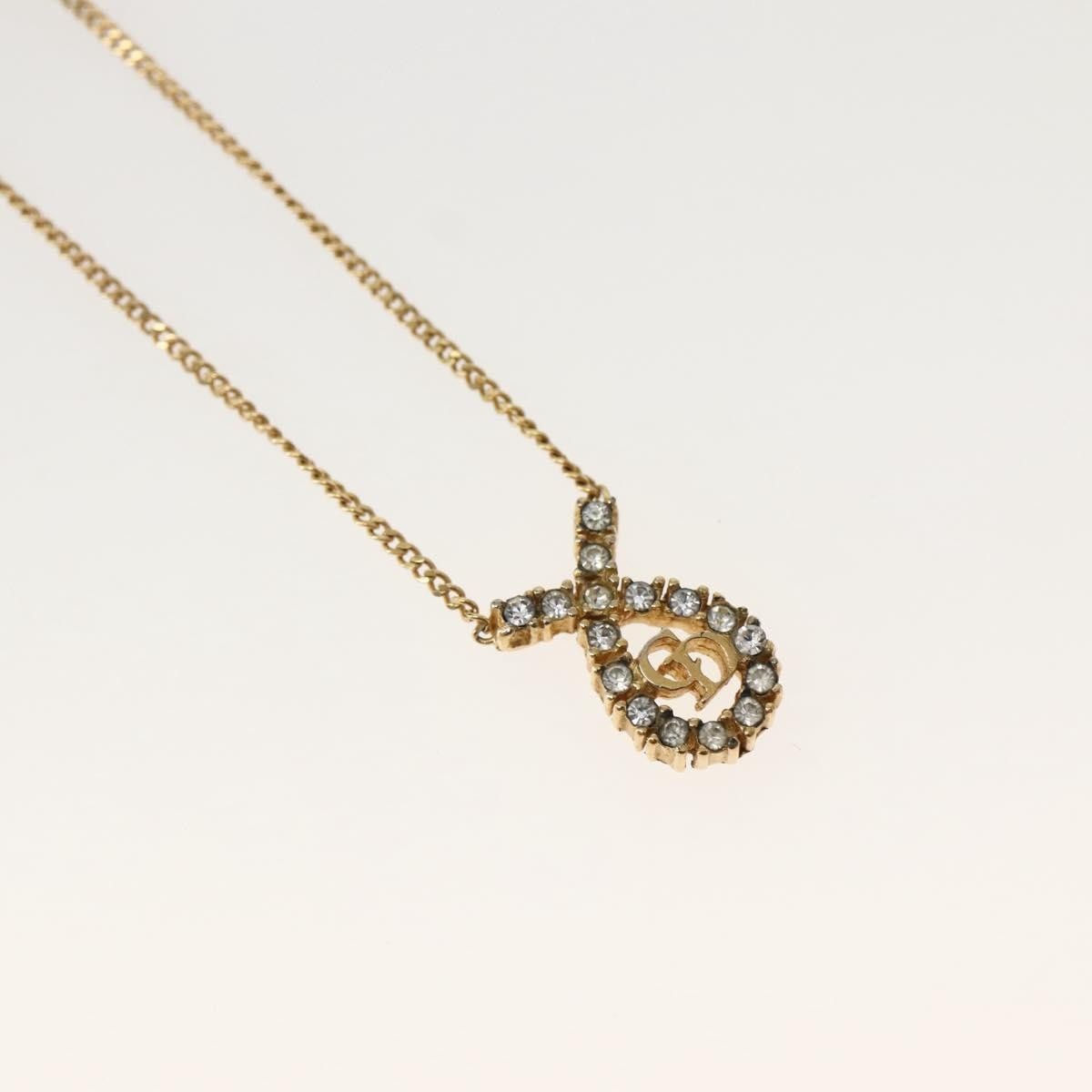 Dior Christian Dior CD Pendant Necklace Metal and Crystals Size ONE SIZE - 2 Thumbnail