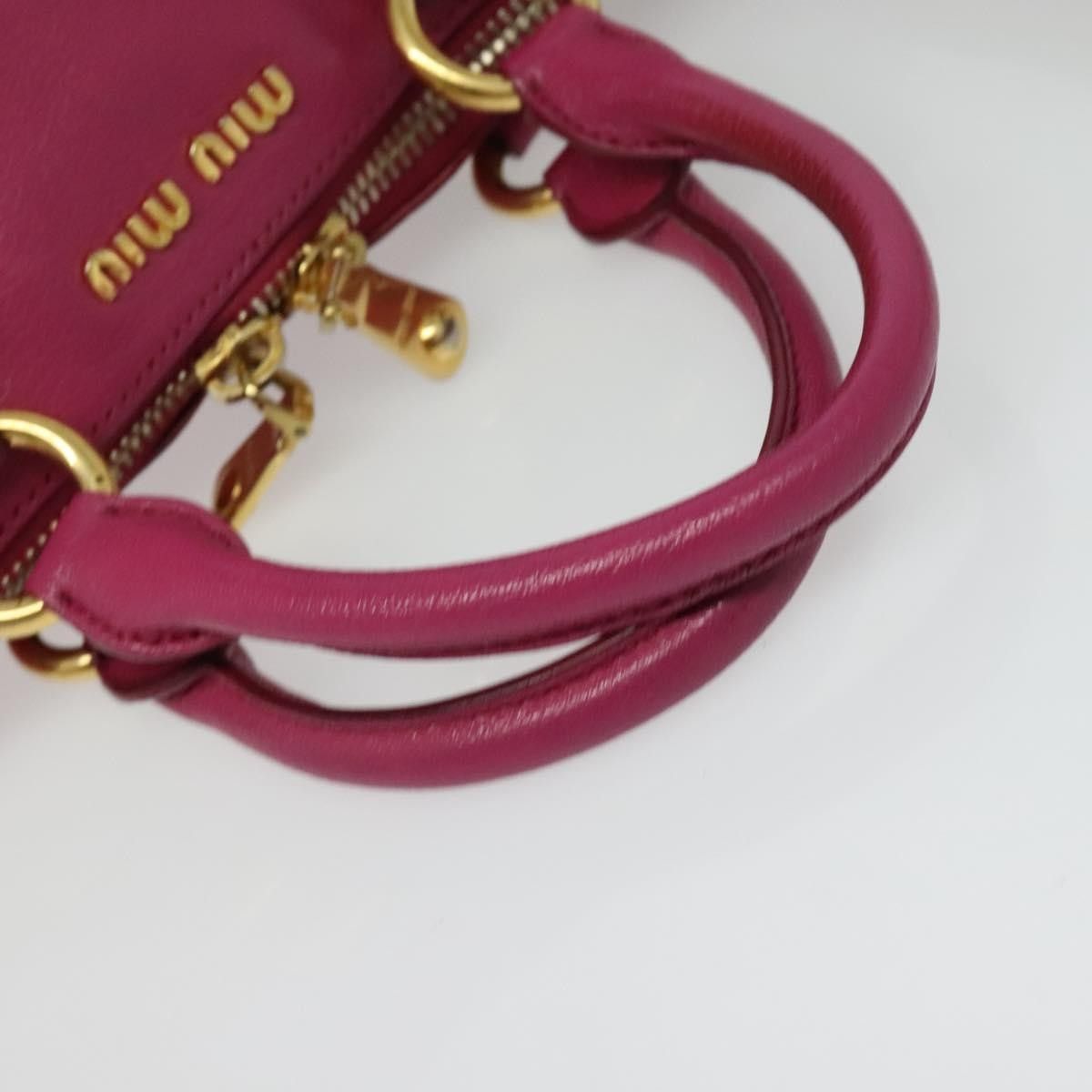 Miu Miu Miu Miu Madras Bowler Bag Leather Size ONE SIZE - 8 Thumbnail