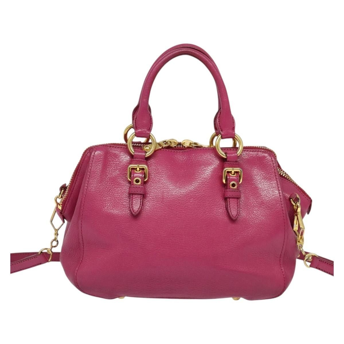 Miu Miu Miu Miu Madras Bowler Bag Leather Size ONE SIZE - 2 Thumbnail