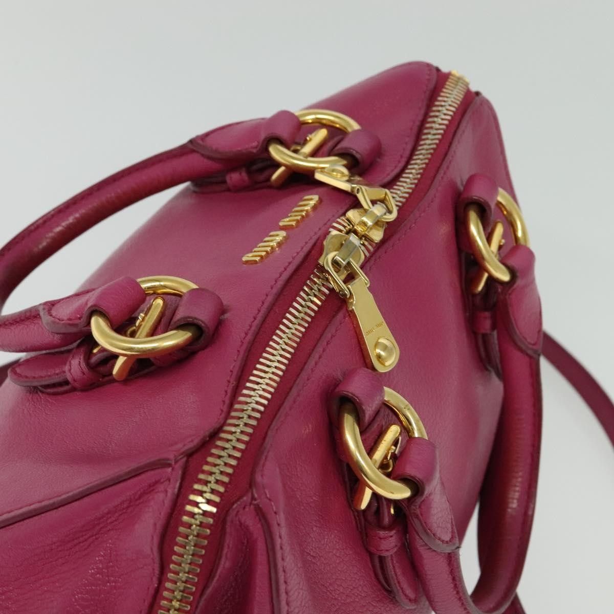 Miu Miu Miu Miu Madras Bowler Bag Leather Size ONE SIZE - 13 Thumbnail