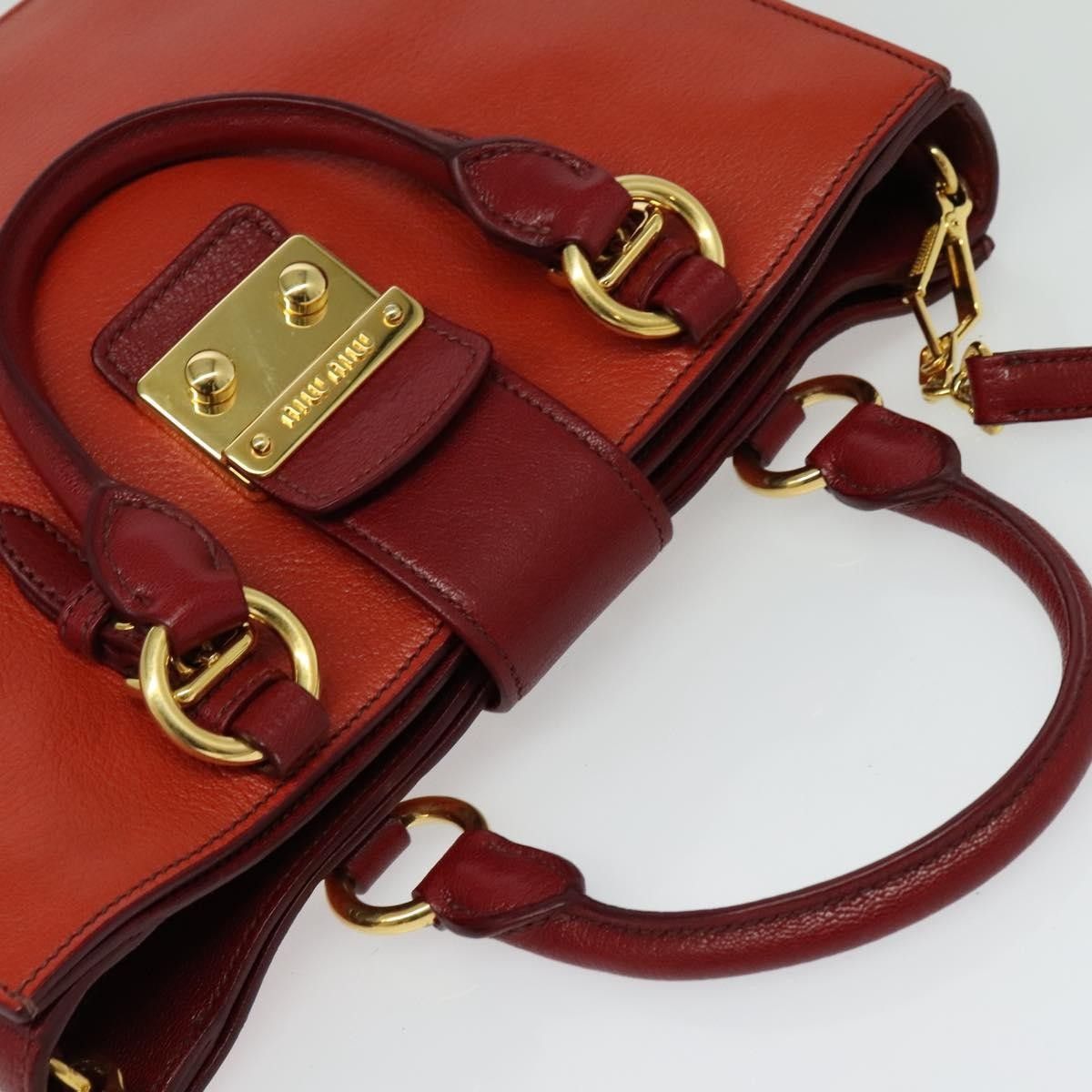 Miu Miu Miu Miu Madras Convertible Lock Tote Leather Size ONE SIZE - 17 Thumbnail