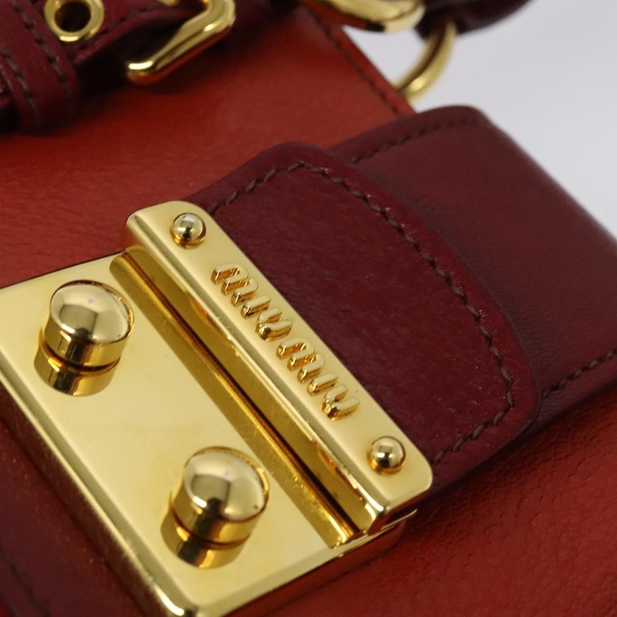 Miu Miu Miu Miu Madras Convertible Lock Tote Leather Size ONE SIZE - 13 Thumbnail