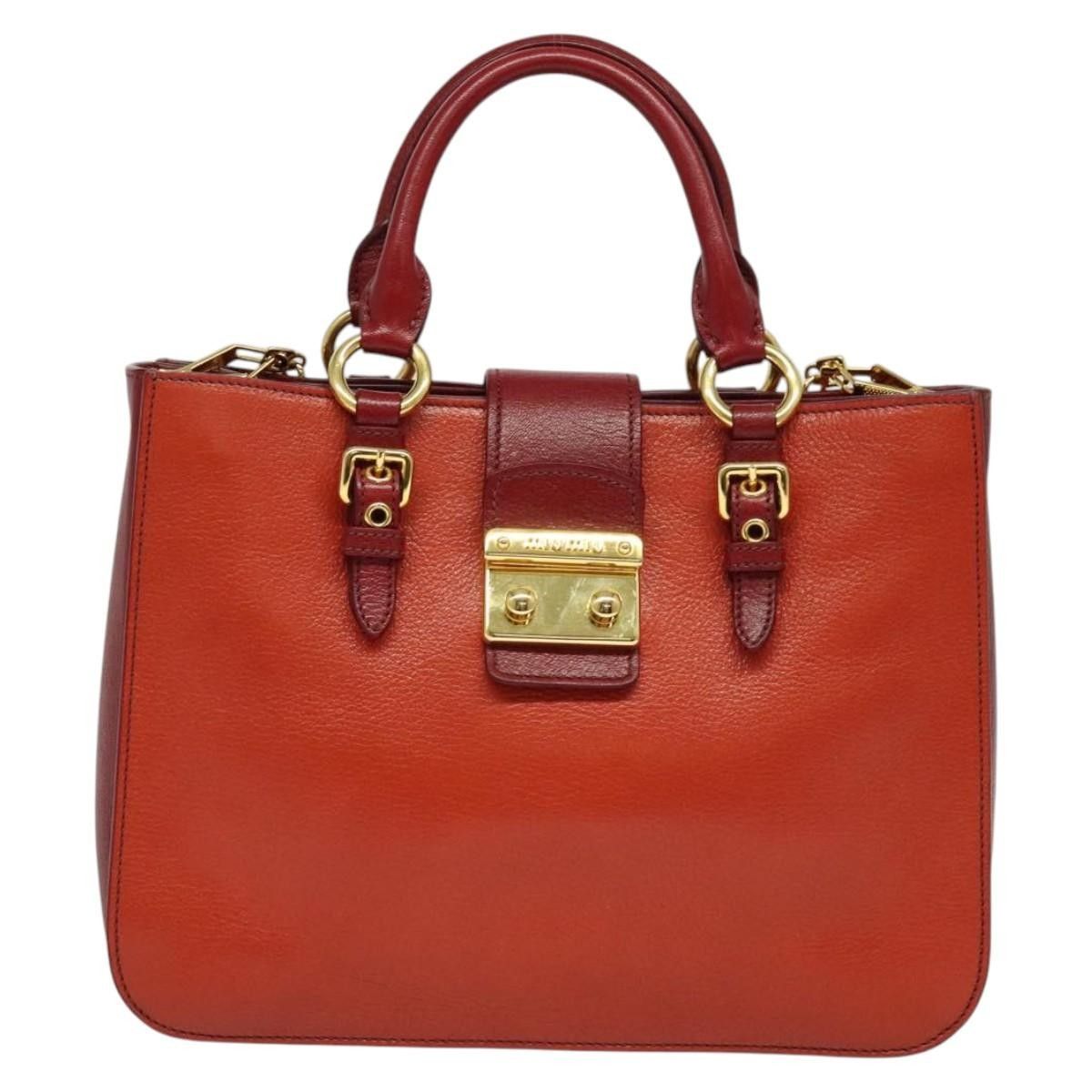 Miu Miu Miu Miu Madras Convertible Lock Tote Leather Size ONE SIZE - 19 Thumbnail