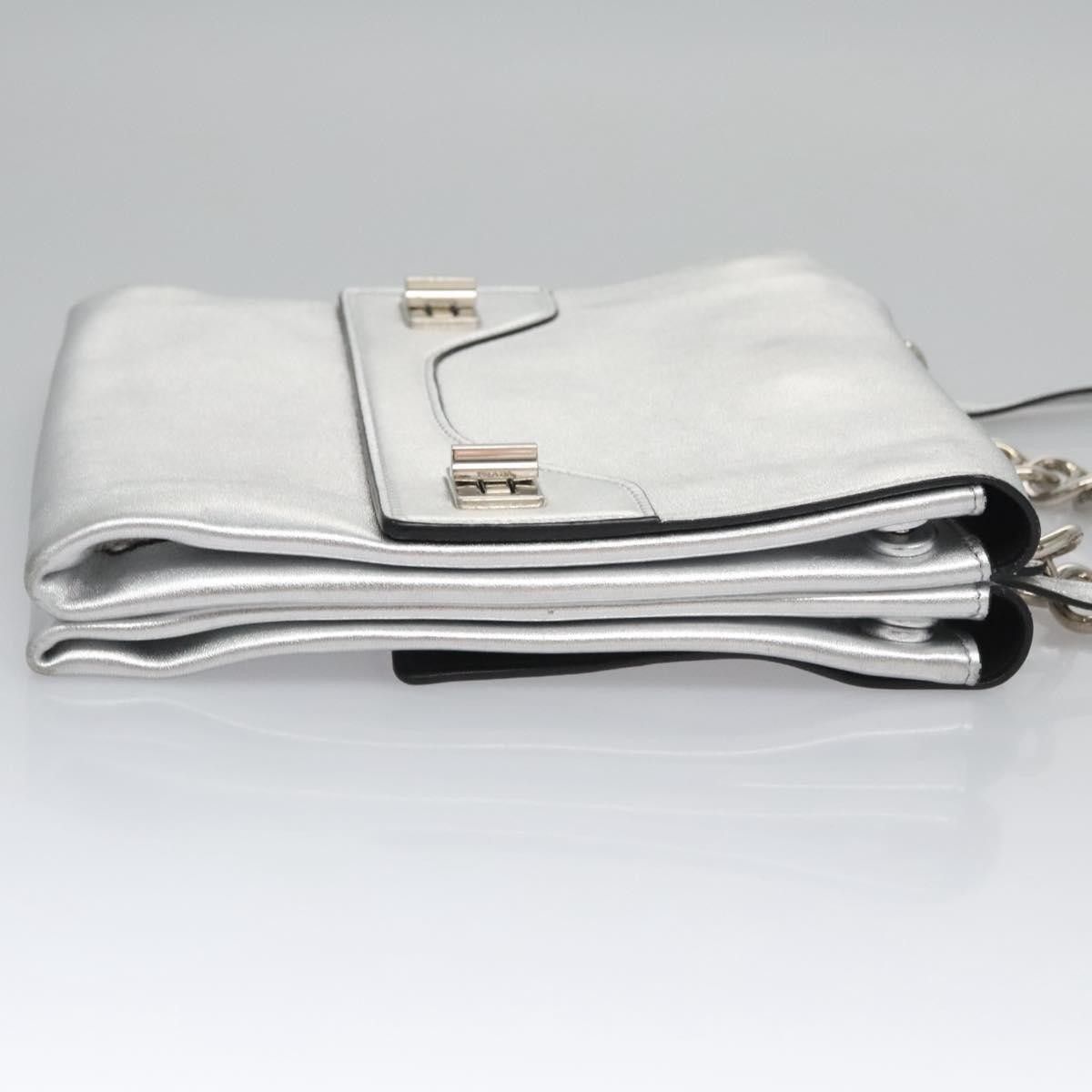 Prada Prada Double Turn Lock Shoulder Bag Leather Size ONE SIZE - 3 Thumbnail