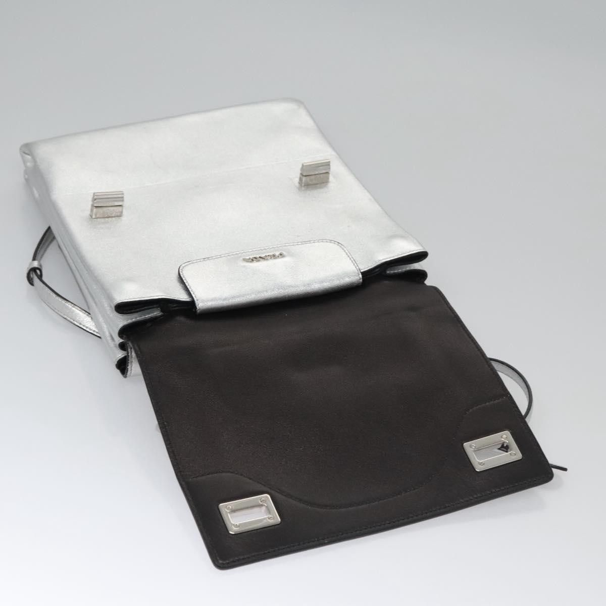 Prada Prada Double Turn Lock Shoulder Bag Leather Size ONE SIZE - 15 Thumbnail